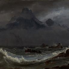 Johann Christian Dahl, Schiffswrack an der Küste Finnmarks, 1847 (Museum Kunst der Westküste, Alkersum/Föhr, Foto: Lukas Spörl)