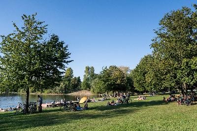 Skizze Dietenbachpark - Fläche der Umgestaltung