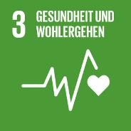 Logo des dritten Ziels nachhaltiger Entwicklung: Gesundheit und Wohlergehen