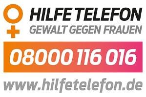 Logo Hilfetelefon, Gewalt gegen Frauen 0 8000 116 016