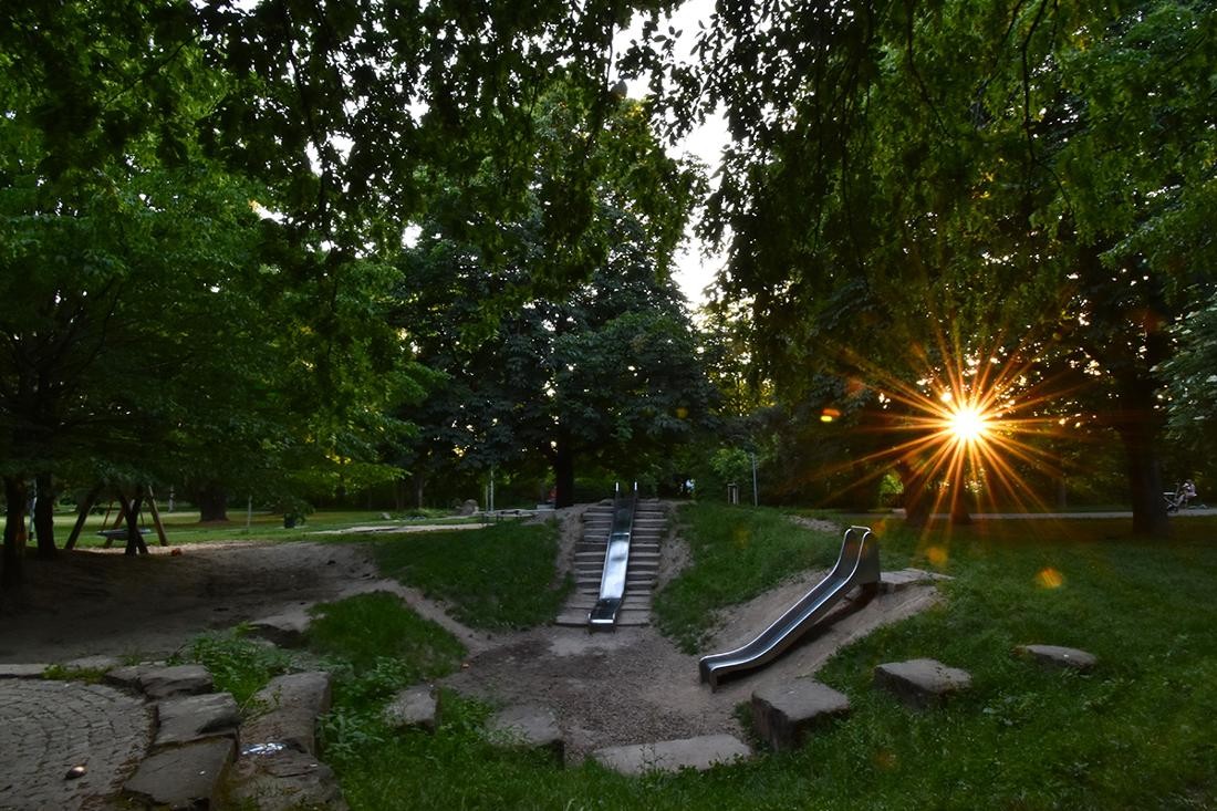 Rutschen in der Brandel-Anlage