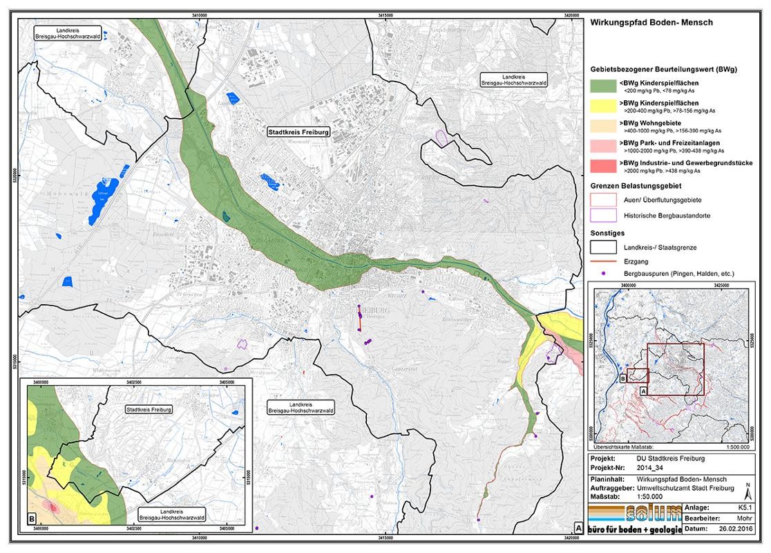 Übersichtskarte zum Wirkungspfad Boden-Mensch