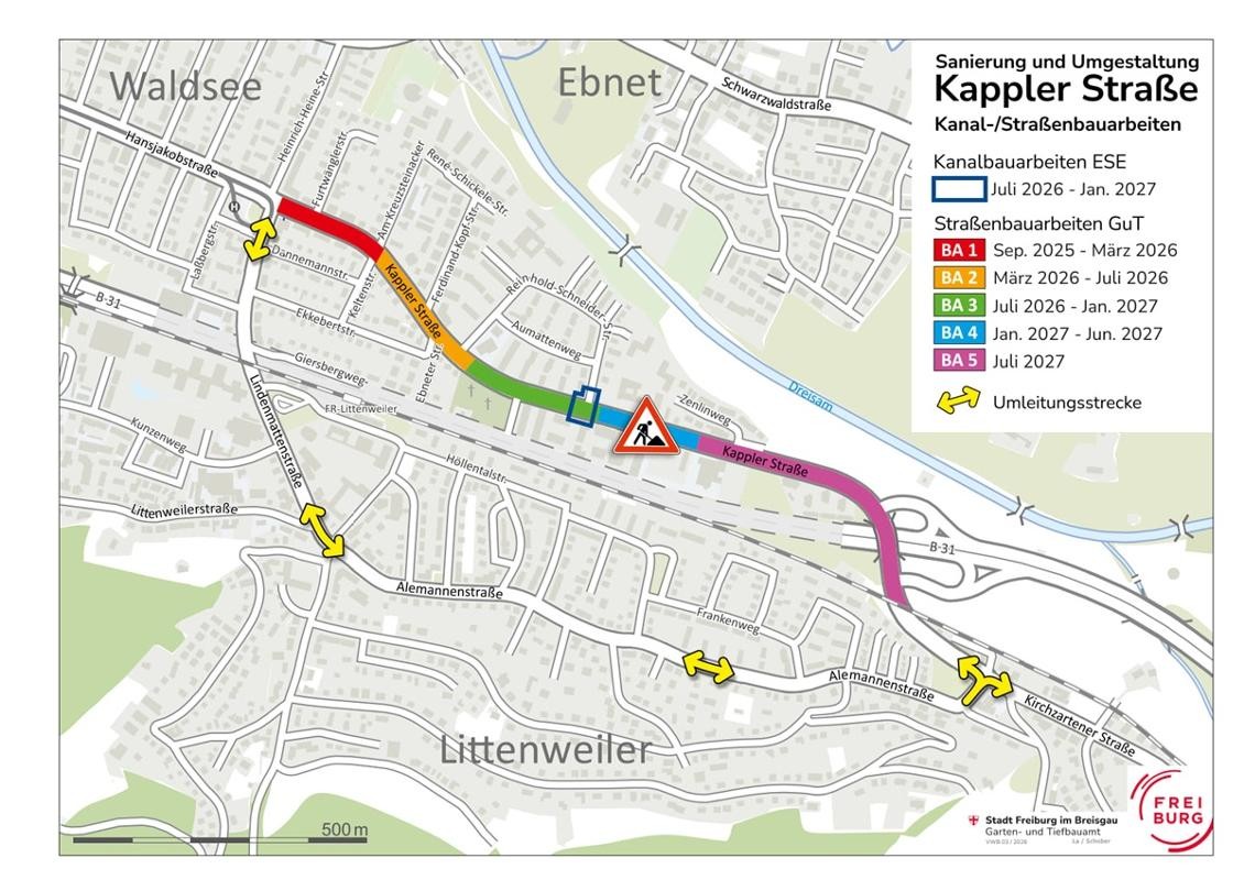 Baustellengrafik Kappler Straße