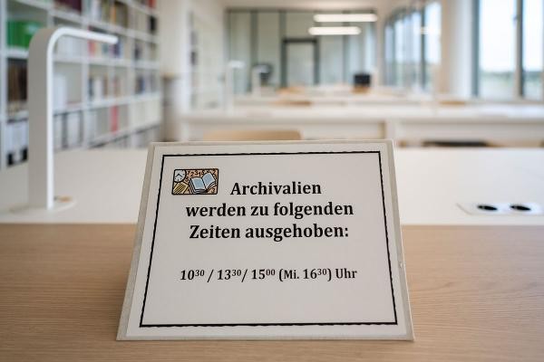 Ausgabezeiten der Archivalien