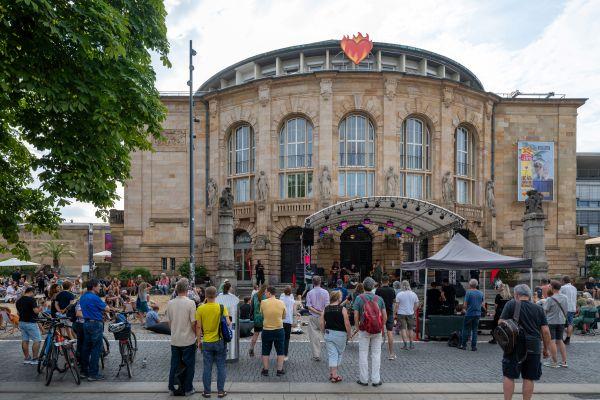 Blick auf das Theater Freiburg