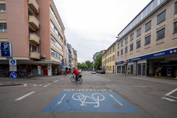 Fahrradfahrer auf der Rempartstraße