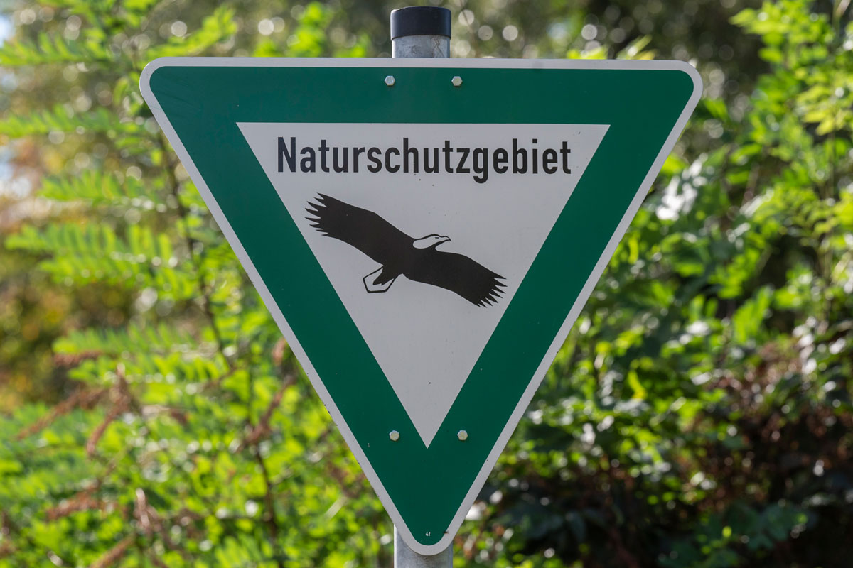 Naturschutzgebiet Schild