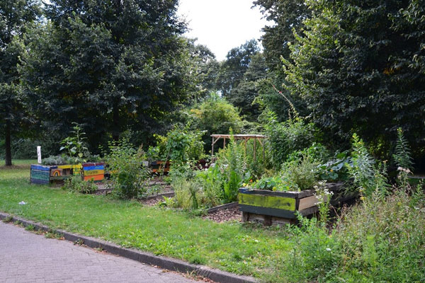Gartenfläche im öffentlichen Raum