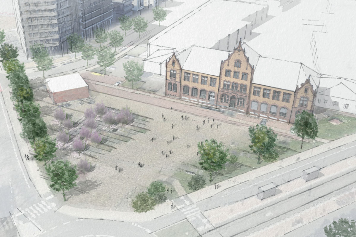 Zollhallenplatz - Skizze