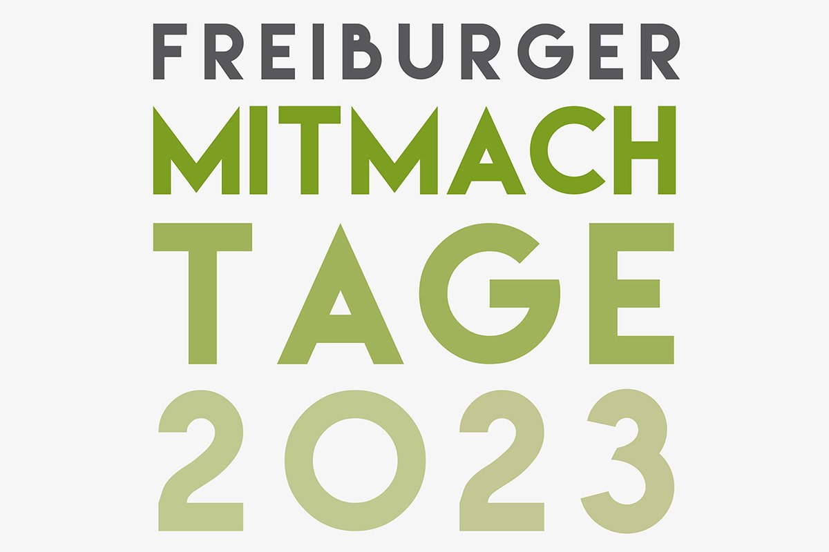 Schriftzug "Freiburger Mitmachtage 2023"