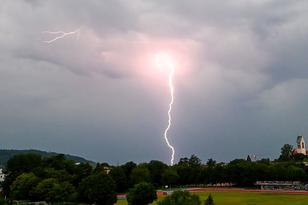 Blitze über Freiburg