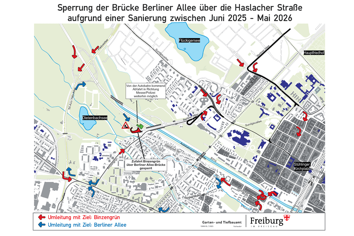 Umleitungsplan - nicht barrierefrei