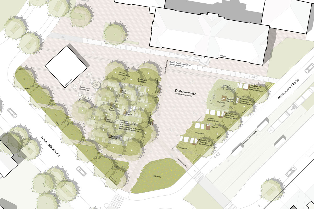 Zollhallenplatz - Skizze