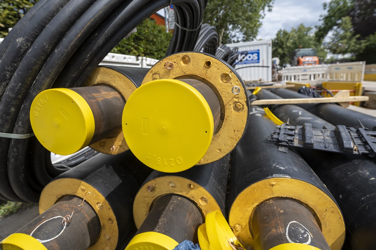 Rohre für den Fernwärmeausbau