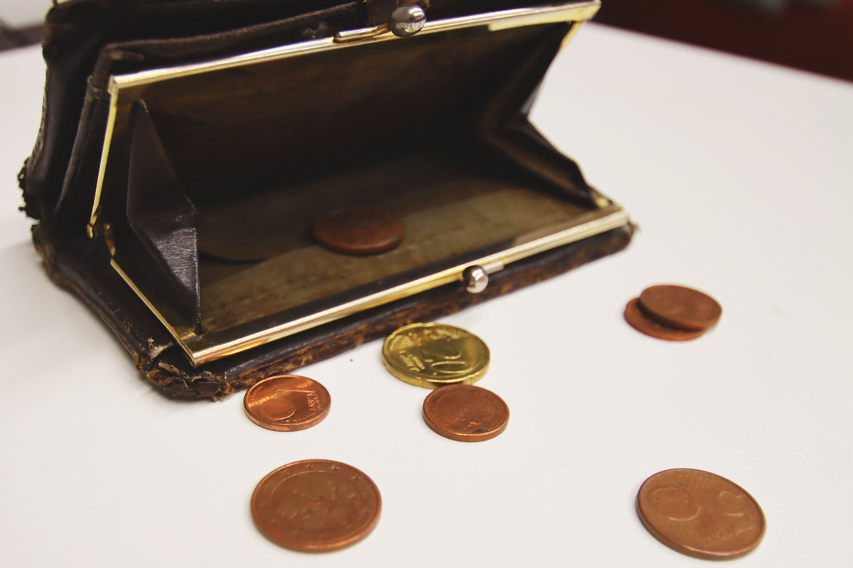 Leerer Geldbeutel