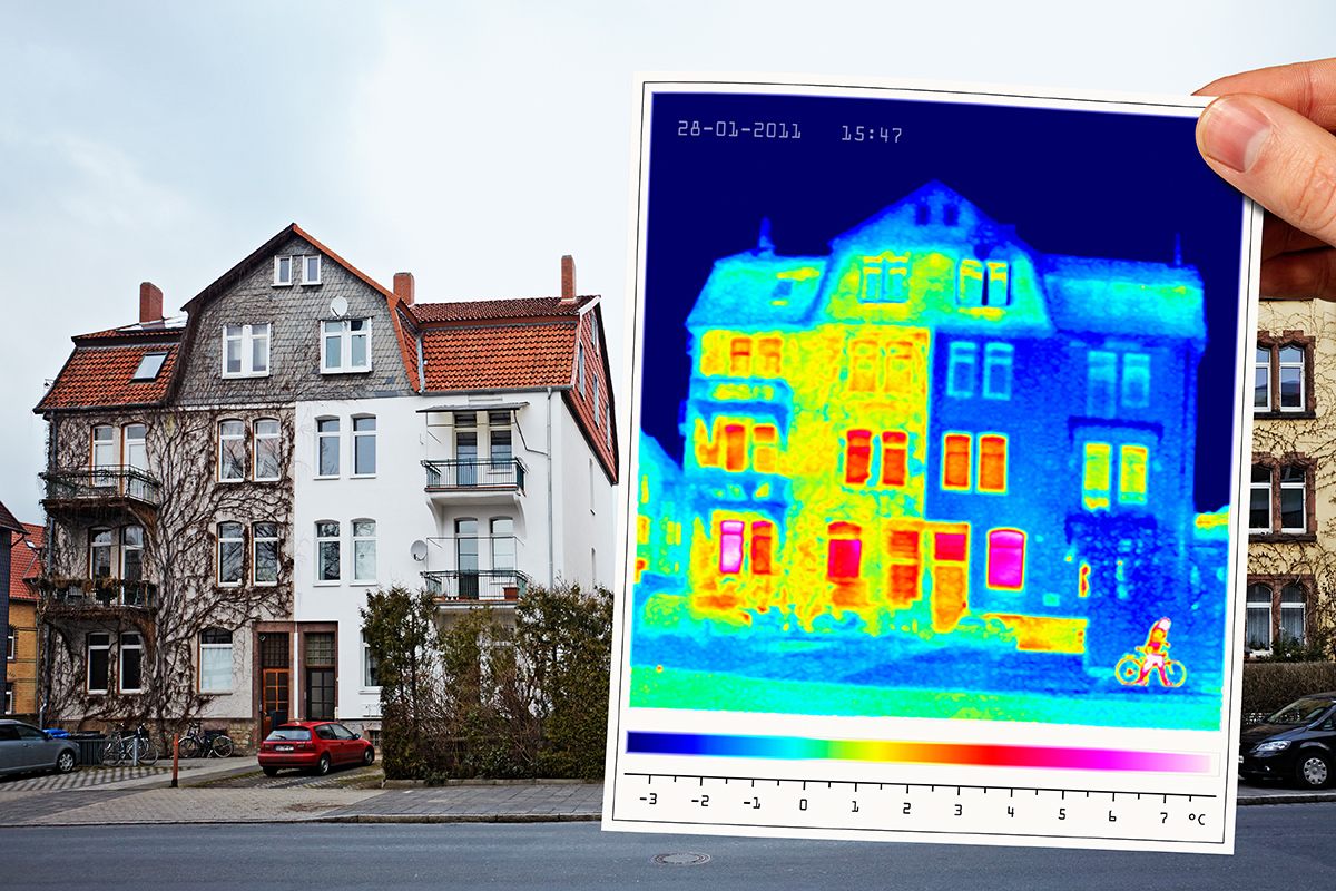 Haus mit Foto vom Wäremverlust