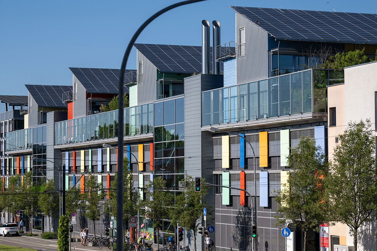 Häuser der Solarsiedlung Freiburg