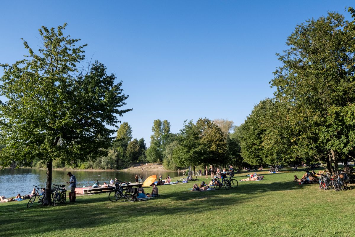 Liegewiese vor dem Dietenbachsee
