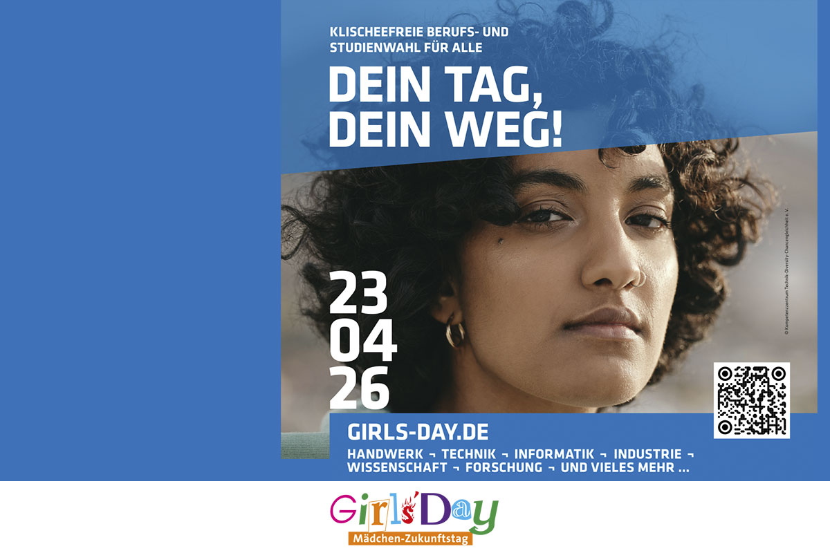 Plakat des GirlsDays 2025; Mädchen