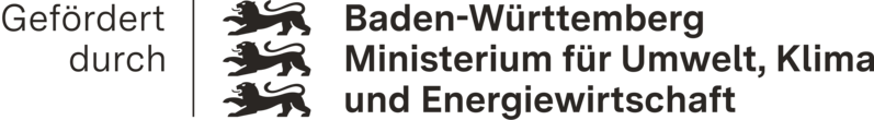 Förderhinweis Das Projekt wurde gefördert vom Ministerium für Umwelt, Klima und Energiewirtschaft Baden Württemberg Das Förderprogramm wurde betreut vom Projektträger Karlsruhe