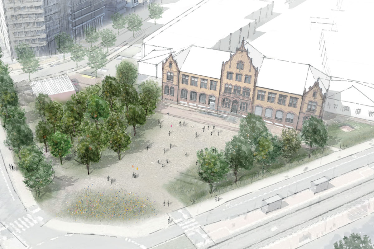 Zollhallenplatz - Skizze