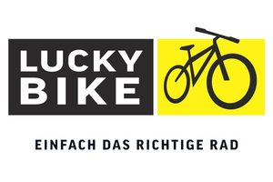 Logo Lucky Bike mit Slogan "Einfach das richtige Rad"