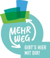 Mehrwegverbundlogo: "Mehrweg. Gibt's hier mit dir!"
