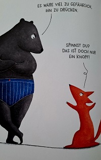 Illustration mit großem Bär und kleinem Fuchs