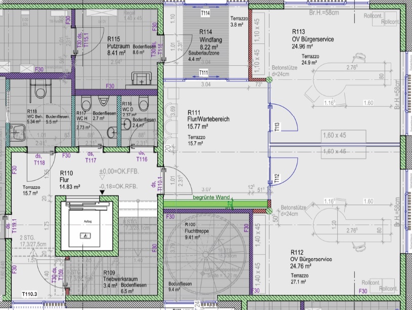 Ansicht Verwaltung EG Rathaus Bild OV Lehen