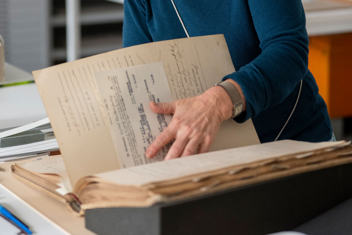 Kladde mit gebundenen Handschriften