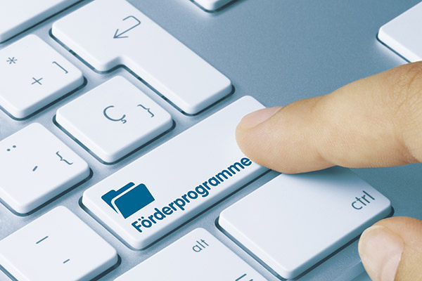 Tastatur mit Taste "Förderprogramme"
