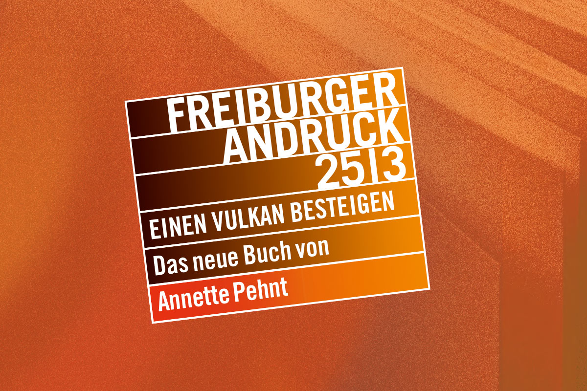 Freiburger Andruck 25/3, Einen Vulkan besteigen. Das neue Buch von Annette Pehnt