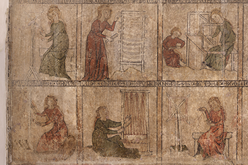 Frauen bei der Stoffherstellung