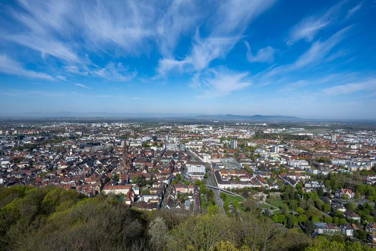 Freiburg aus der Vogelperspektive