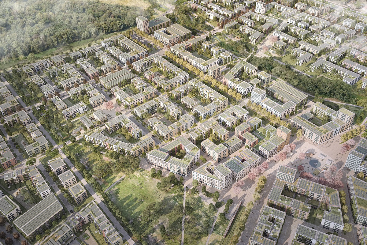 3D-Ansicht eines Quartiers