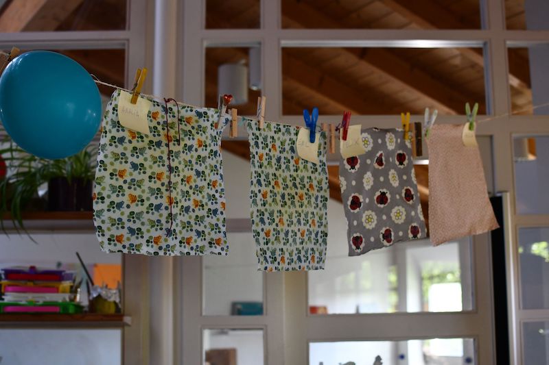 Mehrere Wachstücher.