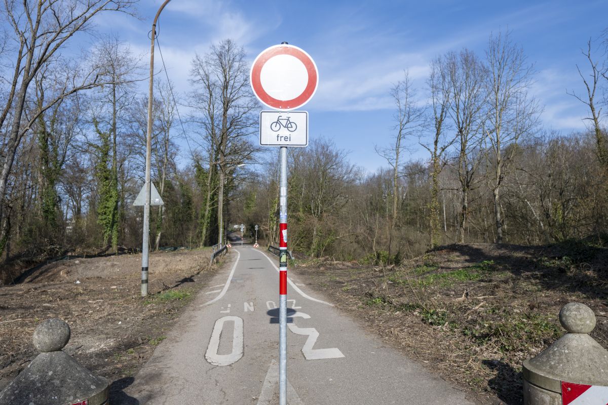 Fahrradweg an der Schlierbergstraße