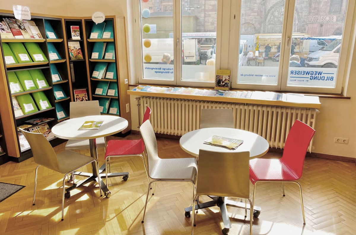 Innenraum des "Wegweiser Bildung"