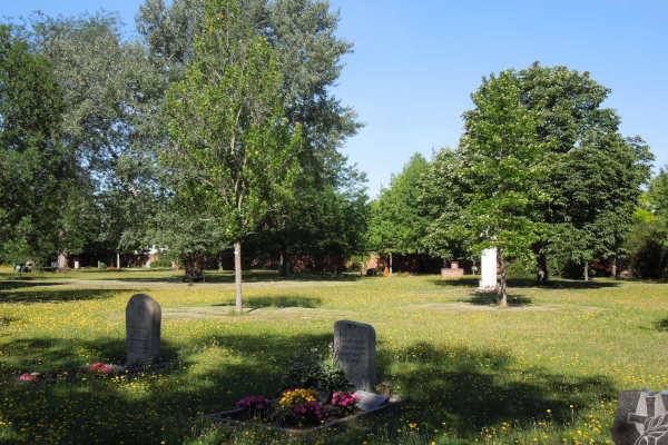 Friedhof mit Grünflächen