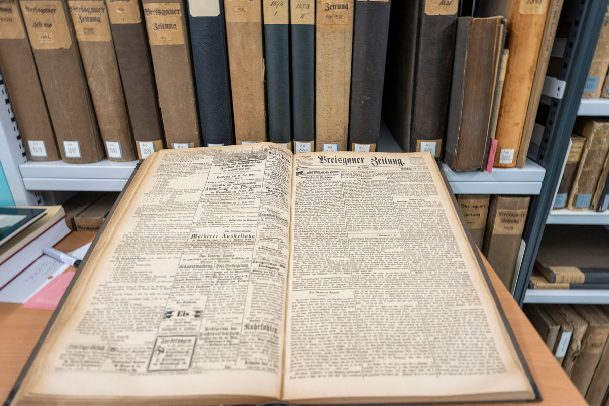 Alte Ausgabe der Breisgauer Zeitung