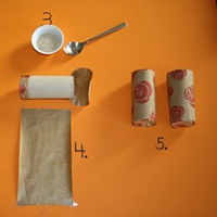 Nummerierte Papier- und Pappteile