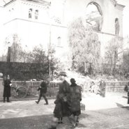 Aufnahme der zerstörten Synagoge von Josef Vollmer, beschriftet mit „12.11.1938“, Stadtarchiv Freiburg.