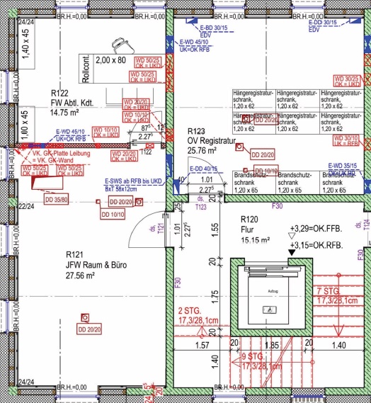 Ansicht OG Feuerwehr Verwaltung Bild OV Lehen