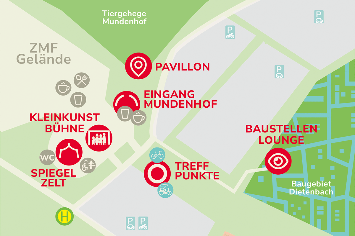 Lageplan ZMF-Gelände / Fest für alle / Dietenbach