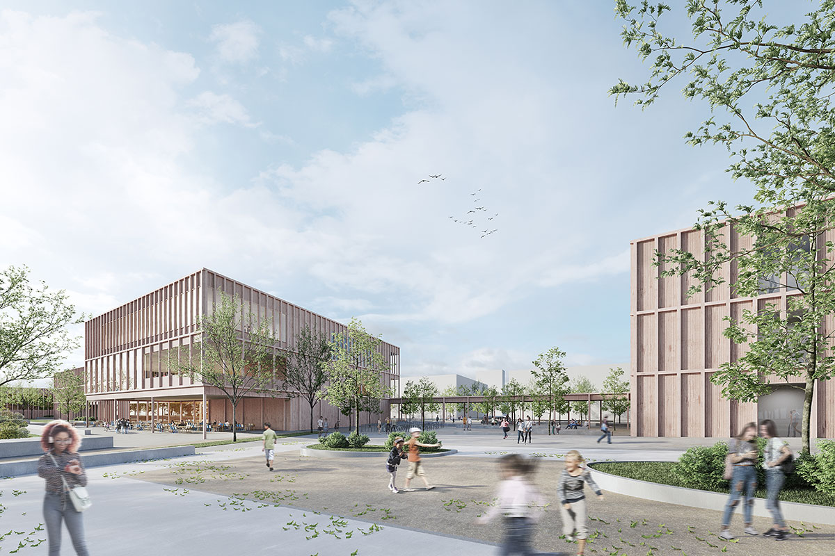 Visualisierung der Schule im Dietenbach