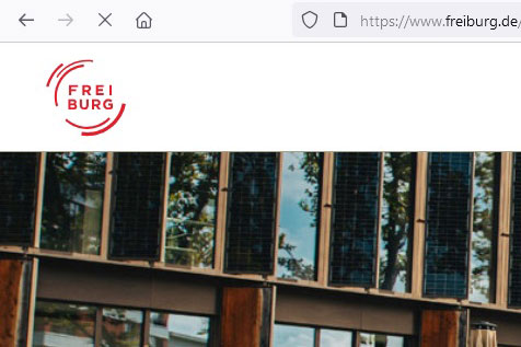 Die Start-Seite: Oben links im Foto steht das Wort Freiburg. Klicken Sie auf das Wort Freiburg. Dann kommen Sie immer zurück auf die Start-Seite.