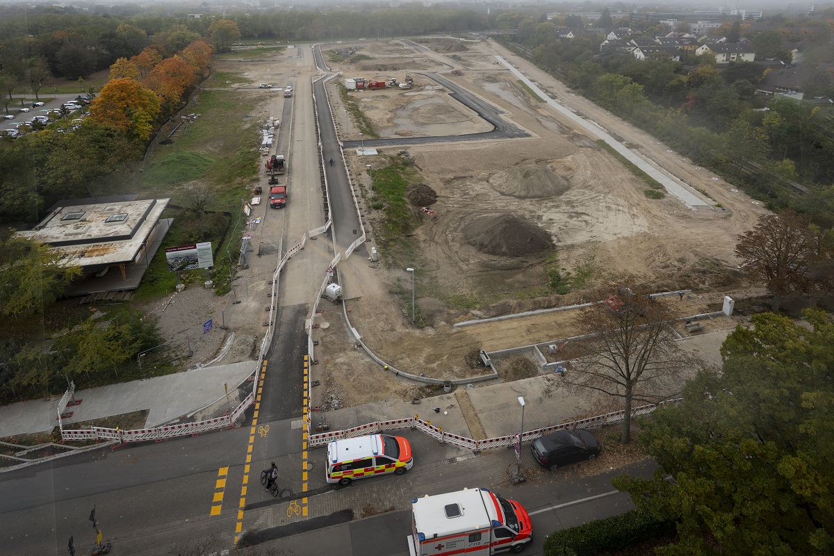 Das Baugebiet Kleineschholz von oben.