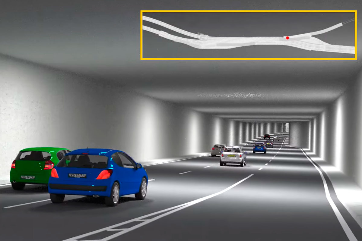 Tunnelplanung Visualisierung eines Tunnels
