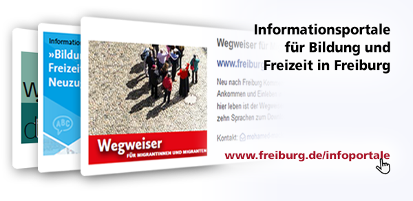 Eine Übersicht mit allen Informationsportalen für Bildung und Freizeit in Freiburg finden Sie hier: