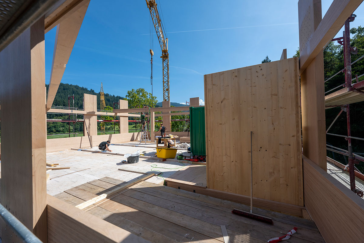 Holzbau-Gebäude, Forstamt Freiburg im Bau